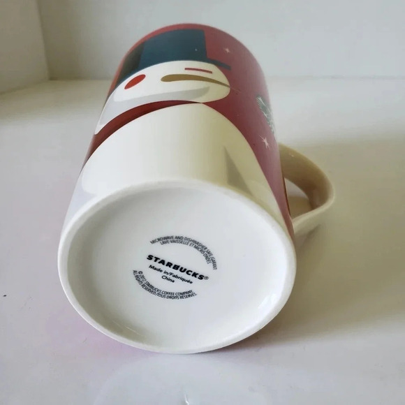 Starbucks 2012 Winking Snowman Tall 16 oz Ceramic Coffee Mug. - Picture 4 of 8